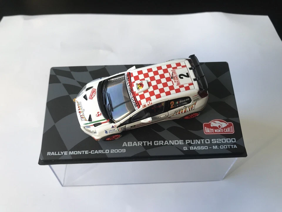 Abarth Grande Punto S2000 Rallye Montecarlo 2009 G.BASSO-M.DOTTA 1:43 Altaya - Immagine 2 di 4