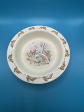 Royal Doulton Bunnykins Round Baby Cereal Bowl Picnic Bunnies