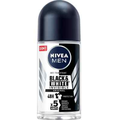 125,33  /L- 3x NIVEA Men''Invisible Black&White Original'' Deo Roll-on -50ml