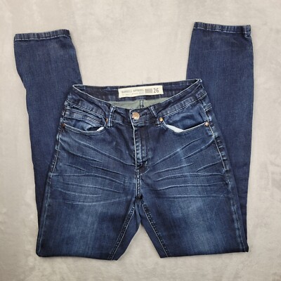 Barbell Apparel Jeans Men 26 Straight Stretch Fading Whisker Denim Pants Vegas
