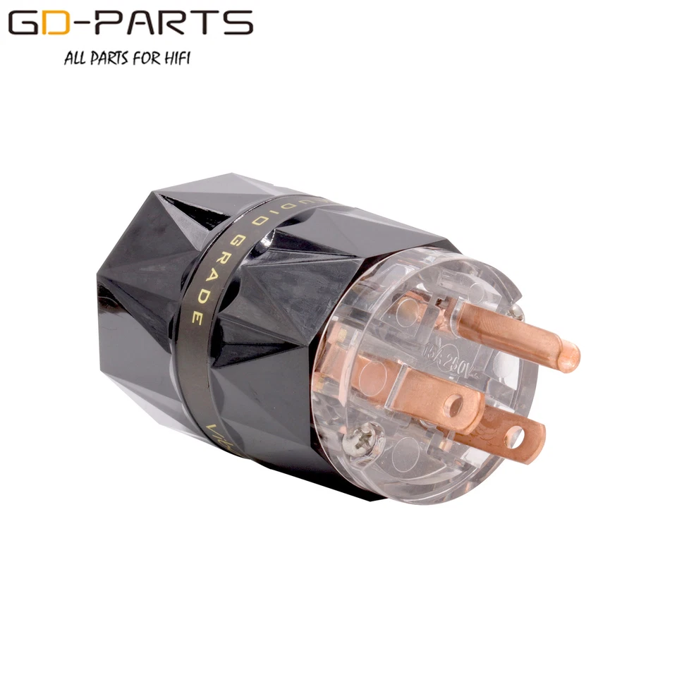 Viborg Pure Copper US Mains AC Power Plug Connector AC125V 15A 250V 10A Hifi DIY - Image 2 of 4