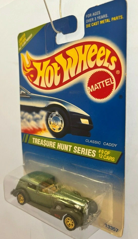 Hot Wheels Treasure Hunt Classic Caddy Edición Limitada 1995 Verde Nuevo en Paquete Sin usar, en caja difícil de encontrar Foto 4 de 4
