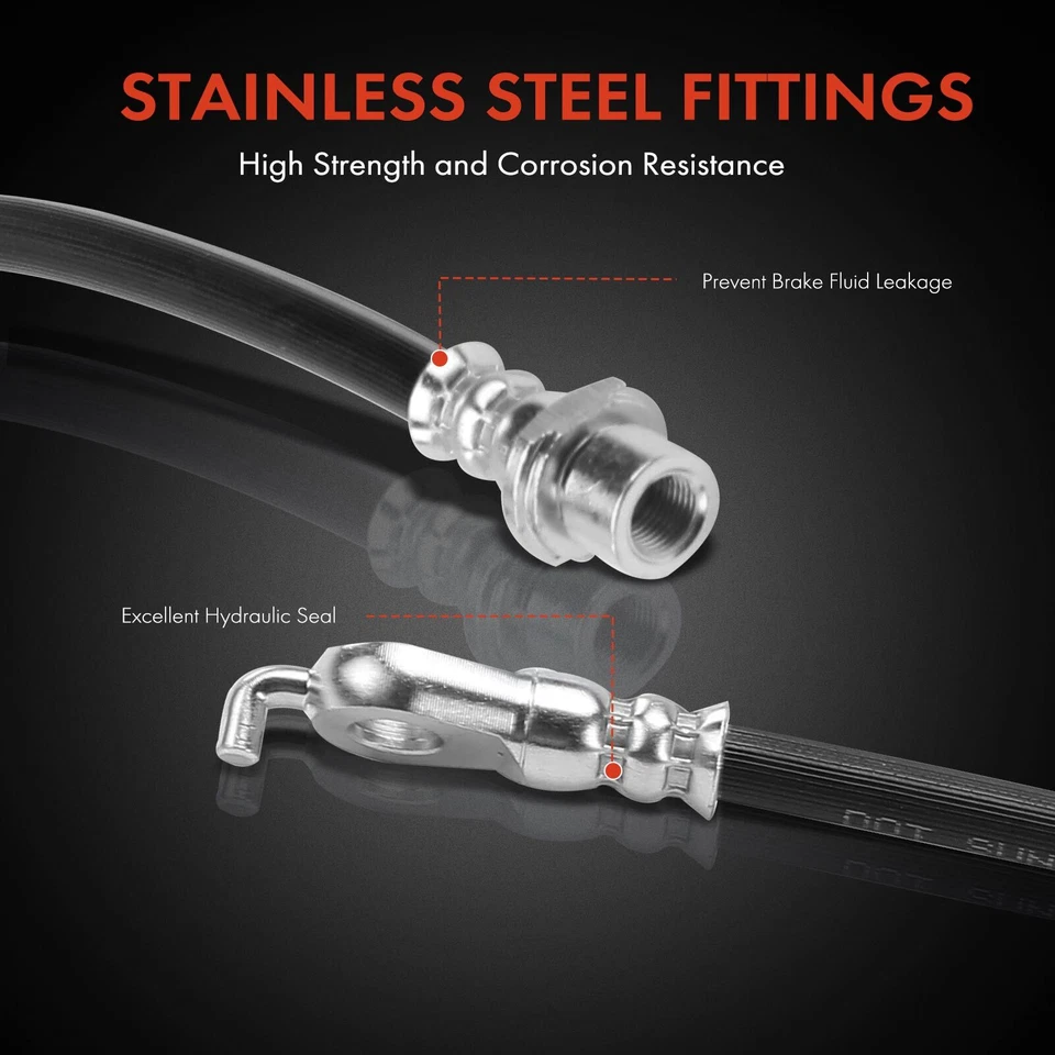 2x Manguera hidráulica de freno lateral delantera L&R para Lexus CT200h 2011-2017 Toyota Prius Foto 4 de 4