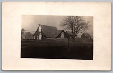 Postcard RPPC, Farm Scene Farm Buildings Barn Countryside Unposted