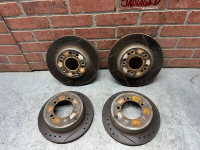 91-99 Mitsubishi 3000GT Stealth Front & Rear Rotors Drilled & Slotted ...