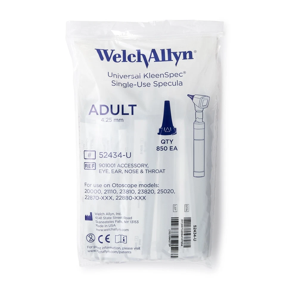 Cubiertas universales Welch Allyn KleenSpec, 4,25 mm, #52434-U - Paquete de 850 Foto 2 de 4