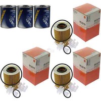 3X Original Mahle / Knecht ÖLfilter OX 413D1 + 3X SCT Motor Flush MotorspüLung