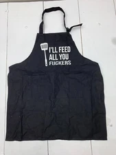 Unisex Adults "I'll Feed All You F'ers" Black Appron