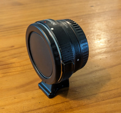 Used Commlite Auto Mount Adapter EF-NEX w/ Auto-focus Connection Pins