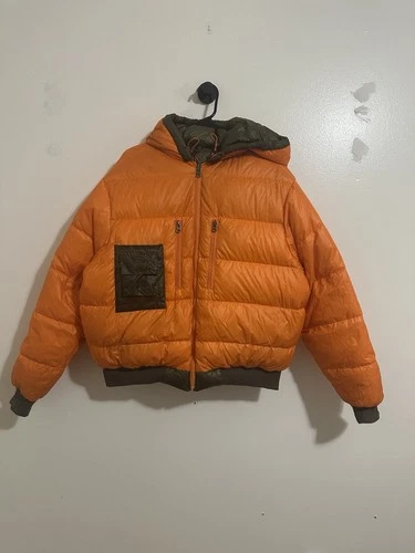 R13 Reversible Hooded 850+ Down Puffer Jacket Green/Orange women’s L image 4