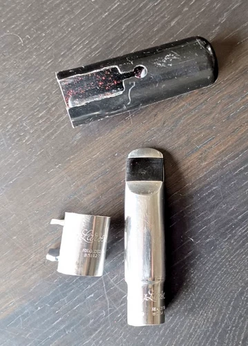 BERG LARSEN ALTO SAX METAL MOUTHPIECE 95/2 M VINTAGE + CAP + LIGATURE