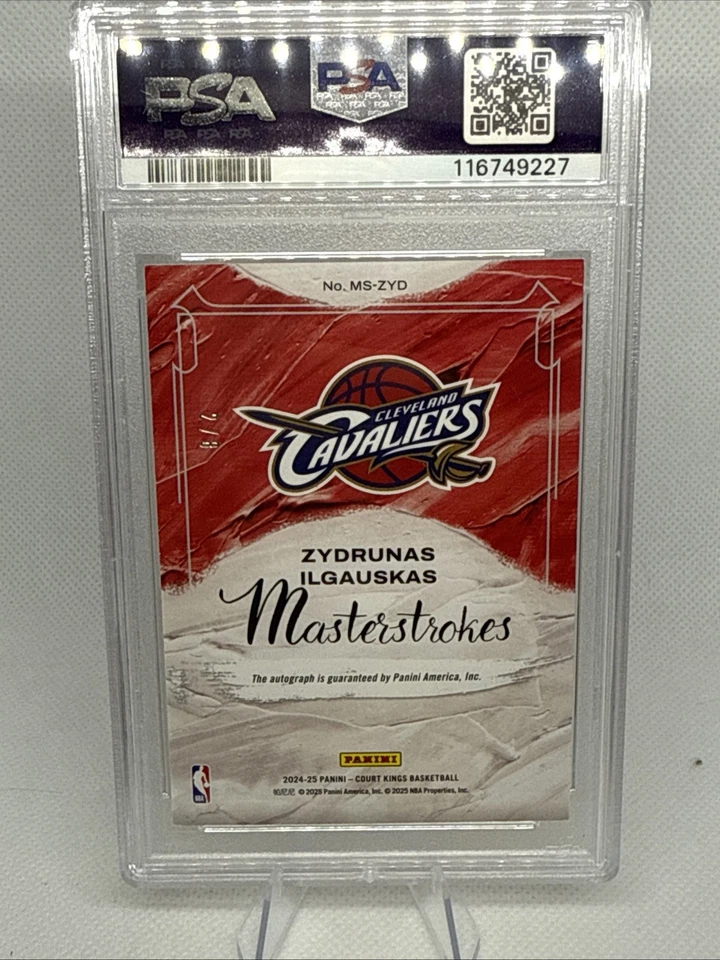 2024-25 Panini Court Kings Zydrunas Ilgauskas Masterstrokes/8 Auto Cavaliers Foto 2 de 2