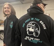 Midlife Classic Cars Adult Hoodie 1 Foot In The Grave