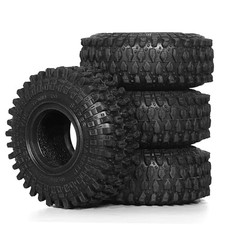 1/24 1/18 RC All Terrain Crawler Tires With Foam Insert Rubber 1.0 Rock Mud