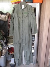 USAF CWU-27/P Flying Suit, Sage Flight Coveralls, 42L, with Captain Rank