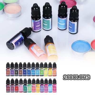 24x Kerzenfarbe Farbstoff Kerze Flüssigfarbstoff Kerzen Pigmentfarbe Farben Seife färben