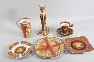 Q81B12 Rosenthal Versace Porzellan Konvolut ua Kerzenleuchter Becher Tasse