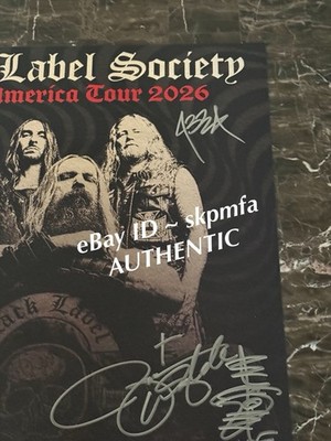 BLACK LABEL SOCIETY Poster SIGNED 💯 Official Zakk Wylde AUTHENTIC