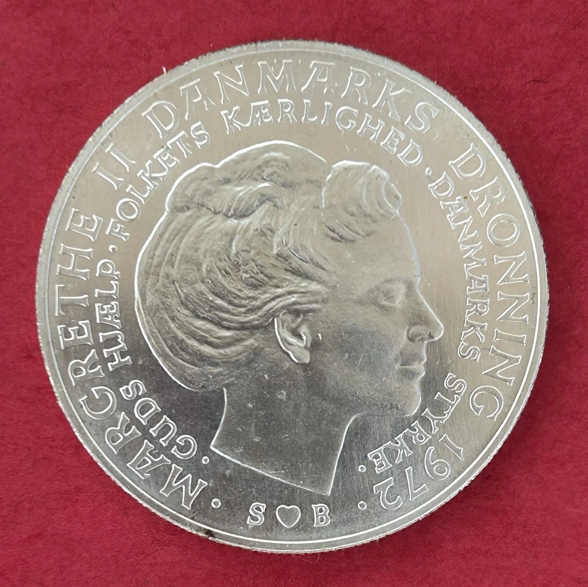 外国銀貨　デンマーク10K銀貨　1972年 Denmark Silver 10 Kroner 1972