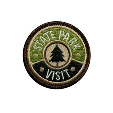 State Park Visit Embroidered Iron On Patch - National Tourist Travel 95-I