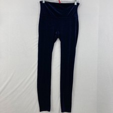 SPANX size Large Blue Velvet Stretch Comfy Pull-on Leggings