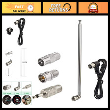 Telescopic FM Antenna for Stereo Receiver - 75 Ohm Indoor Radio Tuner, Home Thea