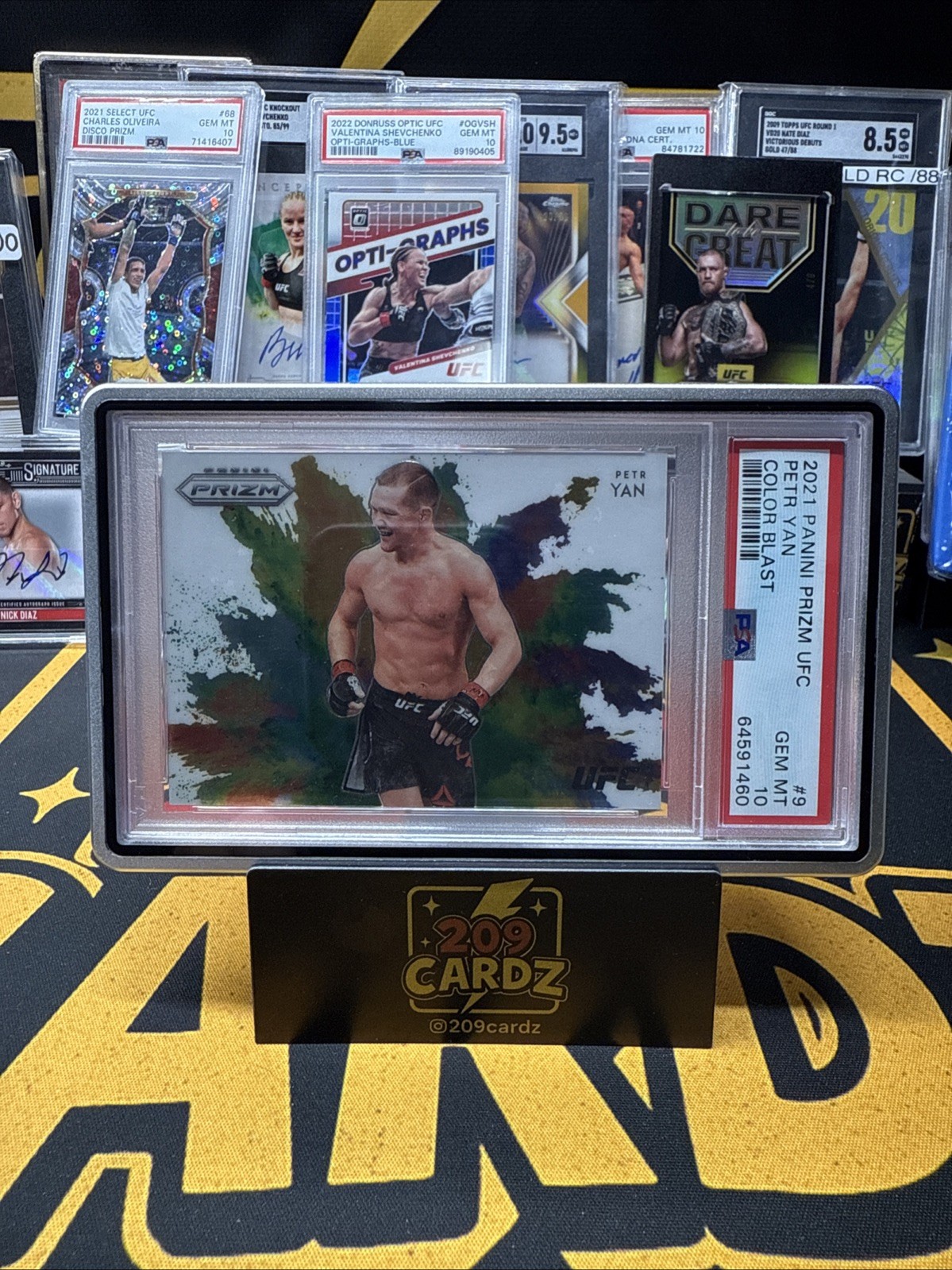 🔥 PETR YAN 🔥 2021 PANINI PRIZM UFC COLOR BLAST SSP PSA 10 POP 13 CHAMPION 🏆
