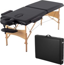 Massage Bed Portable Massage Table 28 inch Wide Lash Bed Height Adjustable 2 Fol