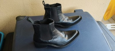 Herren Chelsea Stiefeletten Schwarz 43 NEU Elegant PU
