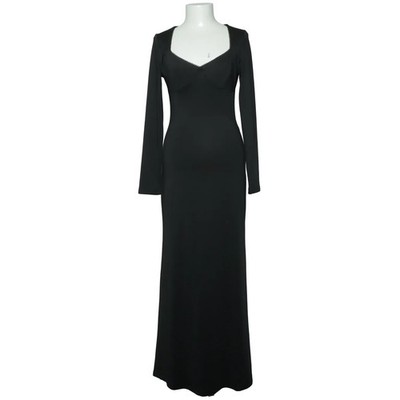 Maxikleid, Größe: M, Schwarz, Polyester, Einfarbig, Damen #waF