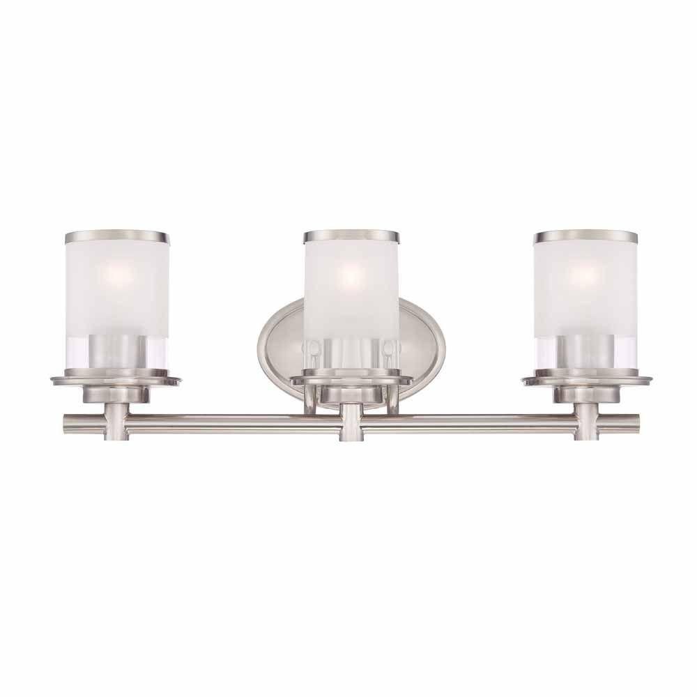 Bath Bar Light With Clear And Sand Glass