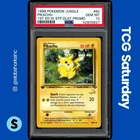 1999 POKEMON JUNGLE 1ST EDITION #60/64 PIKACHU WOTC STAMP DUELIST PROMO PSA 10
