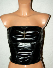 LACK - Büste * Mieder * Corsage Wetlook lackschwarz Gothic Gr. L