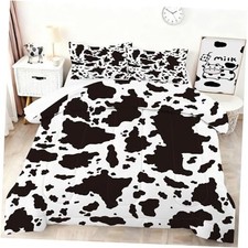Kids Comforter Set Size Cartoon Milk Bedding Set for Kids and Queen Cow Print