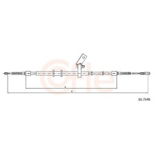 Handbremsseil hinten links für Audi 80 B4 8C2 8C5 | 24200945
