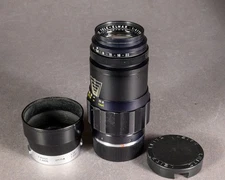 Leica Leitz Wetzlar 135mm f/4 Tele-Elmar-M, v.1 Scallop Ring, Hood, Caps, Ex+