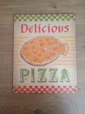 PIZZA Parlor SIGN Delicious Vintage Italian Food Fresh Retro Decor for Kitchen