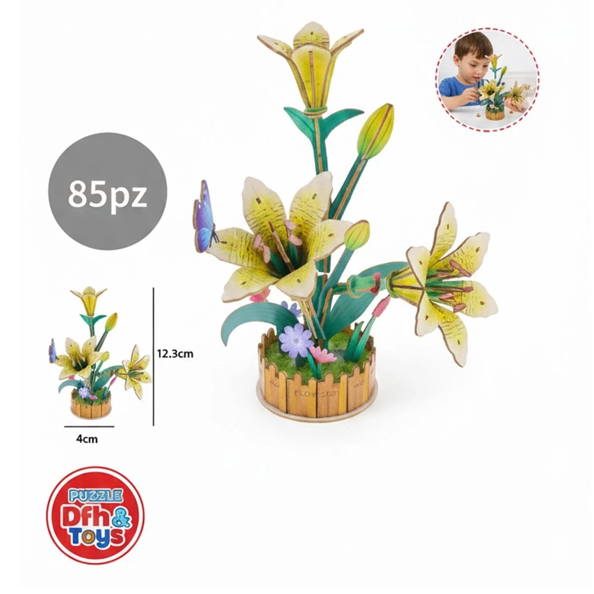 Puzzle 3D Giglio Giallo - Immagine 3