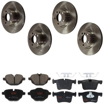 KIT-073024-1416 TRW Brake Disc and Pad Kits 4-Wheel Set Front & Rear for BMW X4