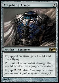 Magic/MTG Magebane Armor M10-214 Rare Englisch Played