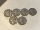 SILVER quarters lot of 6, totaling over 1oz of silver 1944