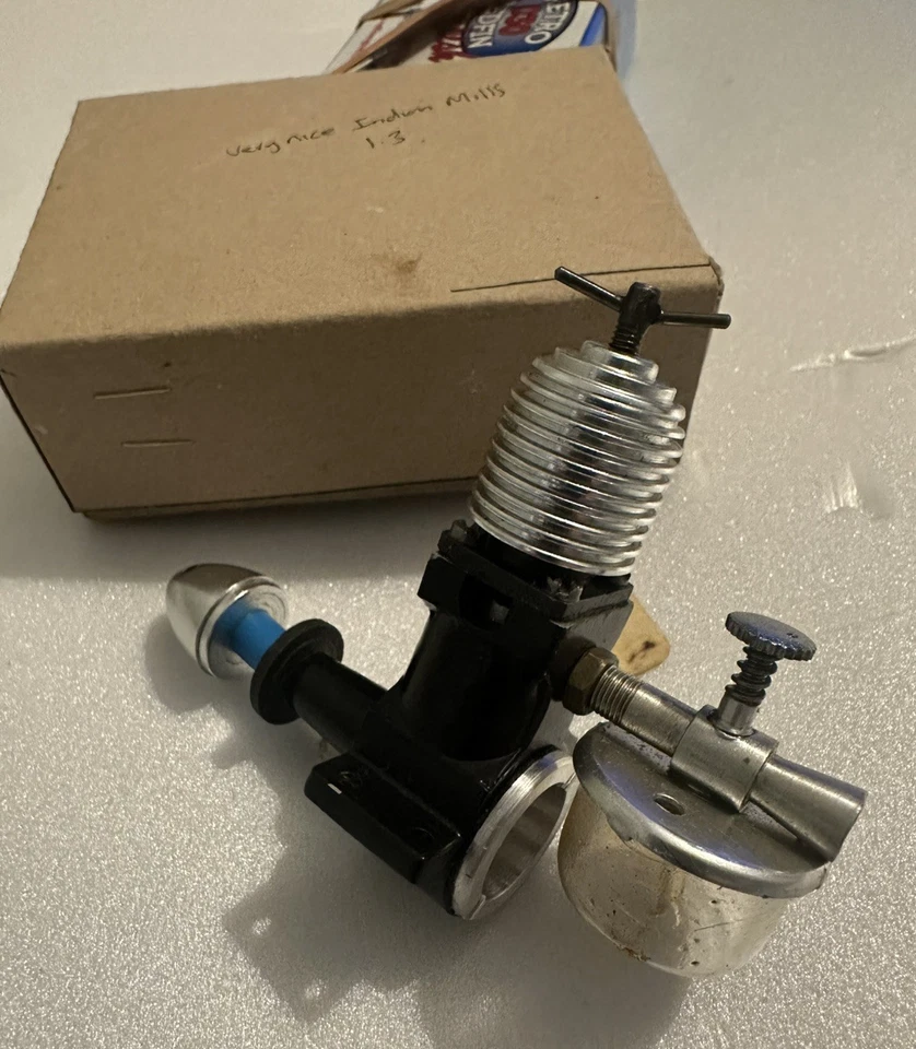 Very nice vintage Indian Mills 1.3 model diesel engine for aeroplanes run once  - Image 2 of 4