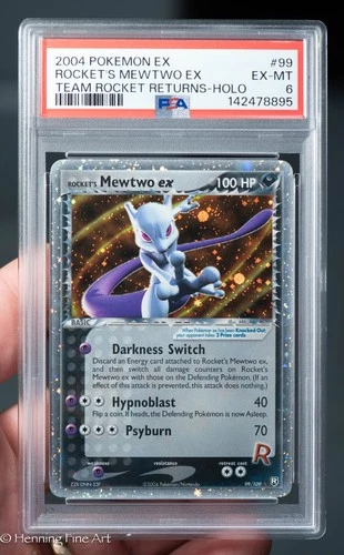2004 POKEMON EX TEAM ROCKET RETURNS #99 ROCKET'S Mewtwo EX-HOLO PSA 6