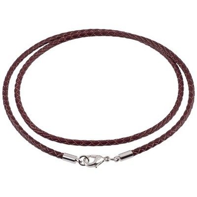 10 Stck. 3 mm Echtleder Halskette Rund Gewebte Kette Wasserdicht...