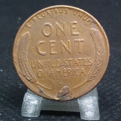 1954 Lincoln Wheat Cent 1c with lamination ERROR