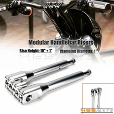 10" Handlebar Riser For Harley Sportster Custom XLH883 XL1200C 1" Clamping Bar