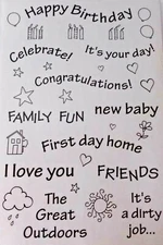 Mrs Grossman's CAPTIONS titles friends celebrate  Stickers Very RARE 2004