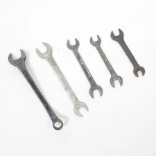 Mixed Lot of 5 Vintage Dura Chrome & Tru Fit Hand Tool Forged Steel Wrenches