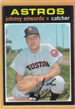 1971 TOPPS BASEBALL JOHNNY EDWARDS #44 ASTROS EX/EX+ *83931
