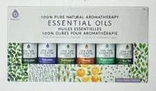 Essential Oils 100% Pure Natural   6 Total   Diff Scents  0.34 fl oz ea  NIB GWP